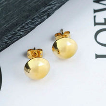 Load image into Gallery viewer, 18K Gold Half Ball Stud Earrings
