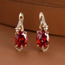 Load image into Gallery viewer, 18K Gold Stone Stud Earrings
