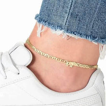 Load image into Gallery viewer, 18K Gold Plated Flat Marina Elephant Anklet 10"

