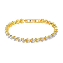 Load image into Gallery viewer, 18K Golden Plated Stainless Steel Bracelet with Rhinestone Embellishments
