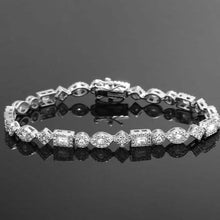Load image into Gallery viewer, 18K White Gold Plated Tennis Bracelets
