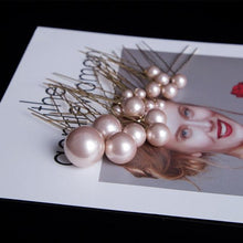 Load image into Gallery viewer, 18pcs/lot Big Small Pearl Hair Stick Set  Sweet U Shape Hair Clip Hairpin Wedding Bride Headdress Wedding Hair Accessories for Brides and Bridesmaids
