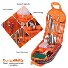 Load image into Gallery viewer, 19-Piece: Camping Cooking Utensil Kit Portable Picnic Cookware
