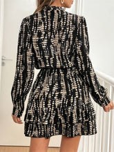 Load image into Gallery viewer, Dark Navy Printed Long Sleeve Mini Dress Elegant &amp; Stylish Dress For Every Occasion
