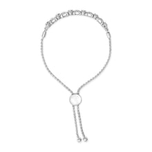 Load image into Gallery viewer, .925 Sterling Silver 1/6 Cttw Diamond X and O Bolo Bracelet
