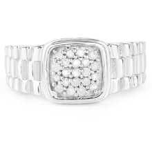 Load image into Gallery viewer, 0.25 Carat Genuine White Diamond .925 Sterling Silver Ring
