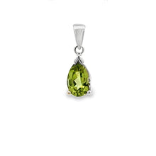 Load image into Gallery viewer, Natural .83ct Peridot Fashion Pendants 10KT White Gold
