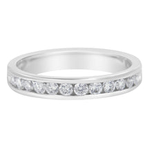 Load image into Gallery viewer, 14K White Gold 1/2 cttw Diamond Band Ring (I-J Color, I2-I3 Clarity) - Size 7
