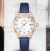 Load image into Gallery viewer, Women's Elegant  Watch With Leather  Belt And Metal Case Waterproof Wristwatch Excellent Design Perfect Gift
