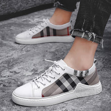 Load image into Gallery viewer, Black Mens Fashion Sneakers Breathable Skateboard Shoes High Quality Trainers Shoes Casual Genuine Leather Casual Shoes Fashion Comfortable Walking Shoes
