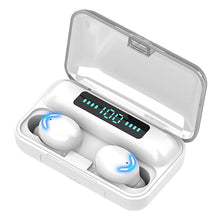 Load image into Gallery viewer, Elegant TWS Bluetooth 5.0 Earphones 2200mAh Charging Box Modern Wireless Headphone 9D Stereo Sports Waterproof Earbuds Luxury Headsets With Microphone Wireless Headphones with LED Display Wireless Earbuds with Mic, IPX8 Waterproof Touch Control Headphones
