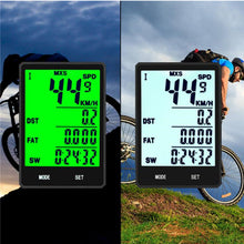 Load image into Gallery viewer, Waterproof Bicycle Computer With Backlight Wireless Wired Bicycle Computer Bike Speedometer Odometer Wireless Bike Computer Waterproof Bicycle Speedometer  Support Smart Sensor LCD Backlight Display Automatic Wake-Up
