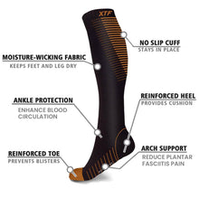 Load image into Gallery viewer, 12-Pairs: Athletic Graduated Knee-High Compression Socks
