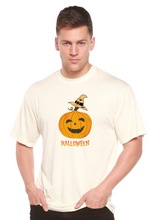 Load image into Gallery viewer, Halloween Pumpkin Unisex Bamboo Viscose/Organic Cotton Short Sleeve Graphic T-Shirt
