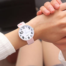 Load image into Gallery viewer, Small Dial Casual Fashion Watch Thin Strap Female Student Silicone Strap Temperament Ladies Watch Fresh Children Clock Casual Quartz Wristwatch With Bezel Case Silicone Band Watch For Women Girls

