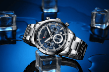 Load image into Gallery viewer, Men's Sports  Waterproof Stainless Steel Watch With Chronometers And Special Date Display Unique Design Perfect Gift
