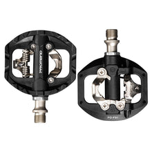 Load image into Gallery viewer, Black nylon DU + bearing Mountain Clipless Bike Bicycle Cycling Pedals Cleats Pedal Bicycle Bike Pedals Road Bicycle Pedals Cleats Set Clipless Pedals Compatible With Mountain BIkes
