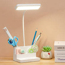 Load image into Gallery viewer, LED Table Lamp With Pen Storage Eye Protection Stepless Dimming Desk Lamp Study Children Smart LED Bedside Lamp Light Decorative Table Lamp Cute Study Lamps for Bedroom Décor
