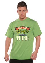 Load image into Gallery viewer, You Are Stronger Than You Think Men's Bamboo Viscose/Organic Cotton Short Sleeve Graphic T-Shirt
