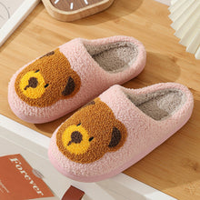 Load image into Gallery viewer, Women Smiley Slippers Fluffy Home Warm Fur Slippers Smiley Face Household Couple Slippers Indoor Warm Home Non-Slip Couple Style Casual Shoes Indoor Outdoor Anti-Skid Plush Fleece Lined House Shoes
