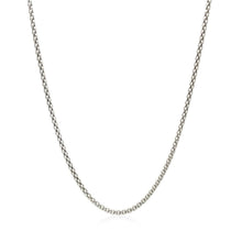 Load image into Gallery viewer, Rhodium Plated 1.8mm Sterling Silver Popcorn Style Chain
