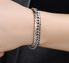 Load image into Gallery viewer, Luxury Miami Stainless Steel Chain Bracelets For  Men Flat Curb Bracelet Hip Hop Rock Sports Jewelry Style
