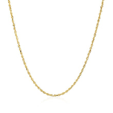 Load image into Gallery viewer, 10k Yellow Gold Solid Diamond Cut Rope Chain 1.4mm

