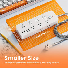 Load image into Gallery viewer, 18-Outlet Power Strip with USB &amp; Type-C – Surge Protection
