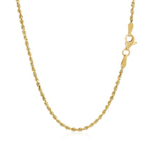 Load image into Gallery viewer, 2.0mm 10k Yellow Gold Solid Diamond Cut Rope Chain
