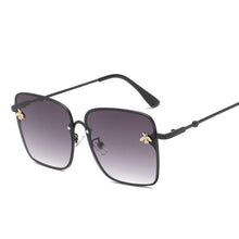 Load image into Gallery viewer, Luxury Square  Modern  WIth  Metal Luxury Bee Sunglasses For  Women and Ladies With  Retro Brand designer Metal Frame Oversized Style And Grandient Glasses
