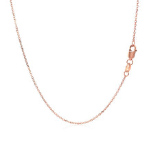 Load image into Gallery viewer, Diamond Cut Cable Link Chain in 14k Rose Gold (0.8 mm)
