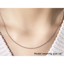 Load image into Gallery viewer, 14k White Gold Round Cable Link Chain 1.9mm
