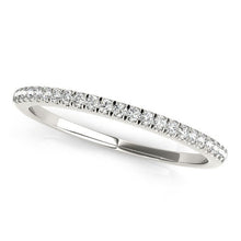 Load image into Gallery viewer, 14k White Gold Classic Pave Set Diamond Wedding Band (1/8 cttw)
