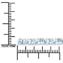 Load image into Gallery viewer, 2.20 Carat Genuine Aquamarine .925 Sterling Silver Bracelet

