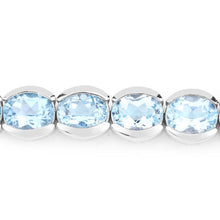 Load image into Gallery viewer, 44.00 Carat Genuine Blue Topaz .925 Sterling Silver Bracelet
