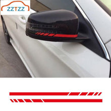 Load image into Gallery viewer, 1Pair Car Rear View Mirror Sticker Reflective Decal Vinyl Sticker Decal Stripe Sticker  Car Rear View Mirror Stickers Car Body Stickers Waterproof Reflective Car Side Stickers Auto Side Stripe Decals  Side Mirror Reflective Decals Auto Rearview Stickers
