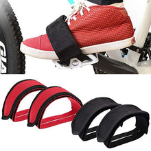 Load image into Gallery viewer, 1pair Nylon Bicycle Pedal Straps Toe Clip Foot Strap Belt Adhesively Bicycle Pedal Tape Fixed Gear Bike Cycling Cover Universal Bicycle Fixed Strap Anti-Slip Double Adhesive Pedal Toe Clip Strap Cycling Pedal Accessory
