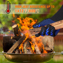 Load image into Gallery viewer, 1PC 1472 Degrees Extreme Heat Resistant Grilling Glove for BBQ Oven Smoker Stove Firepit Fryer Barbeque Oven Mitt BBQ Gloves Heat Resistant Oven Mitts Grilling Gloves

