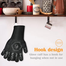 Load image into Gallery viewer, 1PC 1472 Degrees Extreme Heat Resistant Grilling Glove for BBQ Oven Smoker Stove Firepit Fryer Barbeque Oven Mitt BBQ Gloves Heat Resistant Oven Mitts Grilling Gloves
