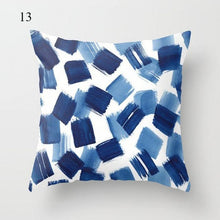 Load image into Gallery viewer, 1pc Blue Geometric Landscape Pillowcase Waist Throw Cushion Cover Sofa Printed Navy Blue Throw Pillow Covers Sea Texture Cushion Cover Elegant Decor Square Pillows Covers Car Home Decor 45x45CM
