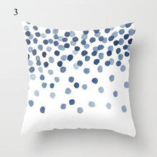 Load image into Gallery viewer, 1pc Blue Geometric Landscape Pillowcase Waist Throw Cushion Cover Sofa Printed Navy Blue Throw Pillow Covers Sea Texture Cushion Cover Elegant Decor Square Pillows Covers Car Home Decor 45x45CM
