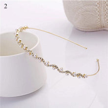 Load image into Gallery viewer, 1Pc Crystal Rhinestone Pearl Hair Hoop Headband Bridal Wedding Hair Accessories Girl Beauty Headwear Headdress Women Headpieces
