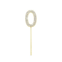 Load image into Gallery viewer, 1Pc Glitter Alloy Rhinestone Number Cake Toppers Pieces Silver Glitter Number Cake Toppers Double Sided Twinkle Happy Birthday Cake Topper Cupcake Toppers For Wedding Baby Shower Birthday Decoration Wedding Gold Silver Digital Cakes Dessert Decor
