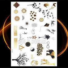 Load image into Gallery viewer, 1PC Gold Chain Bracelet Tattoo Sticker Summer Style Fake Jewelry Temporary Tattoo Waterproof Gold Sliver Glitter Body Face Tattoo For Womens
