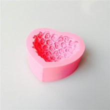 Load image into Gallery viewer, 1PC Love Heart Rose Flower Shape 3D Silicone Mold Fondant Chocolate Cake Decorating Baking Tools Moulds Mold Soap Rose Flower Heart Molds Fondant Sugar Pudding Soap Candle Mould

