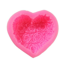 Load image into Gallery viewer, 1PC Love Heart Rose Flower Shape 3D Silicone Mold Fondant Chocolate Cake Decorating Baking Tools Moulds Mold Soap Rose Flower Heart Molds Fondant Sugar Pudding Soap Candle Mould
