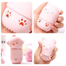 Load image into Gallery viewer, 1PC Luxury Powder Puff Holder Sponge Makeup Drying Case Portable Soft Silicone Cosmetic Sponge Box Holder Elegant Soft Design
