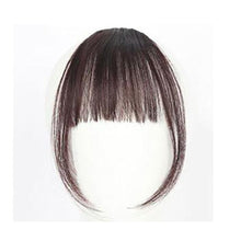Load image into Gallery viewer, 1Pc Pretty Girls Fake Front Hair Bangs Hair Styling Accessory Beautiful Fashion Synthetic Curled Hair Extension Natural Flat Neat Bangs With Temples For Women One Piece Hairpiece
