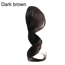 Load image into Gallery viewer, 1Pc Pretty Girls Fake Front Hair Bangs Hair Styling Accessory Beautiful Fashion Synthetic Curled Hair Extension Natural Flat Neat Bangs With Temples For Women One Piece Hairpiece
