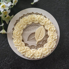 Load image into Gallery viewer, 1PC Rosette Leaves Silicone Mold Cake Chocolate Mold Picture Frame Frame Sugar Baking Mold Molding Silicone Picture Frames Fondant Molds Photo Mirror Silicone Wedding Cake Decorating Mold
